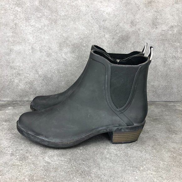 Lucky Brand Base H2O Rubber Rain Bootie Ankle Boot, Black, Women's 7 - Picture 4 of 10